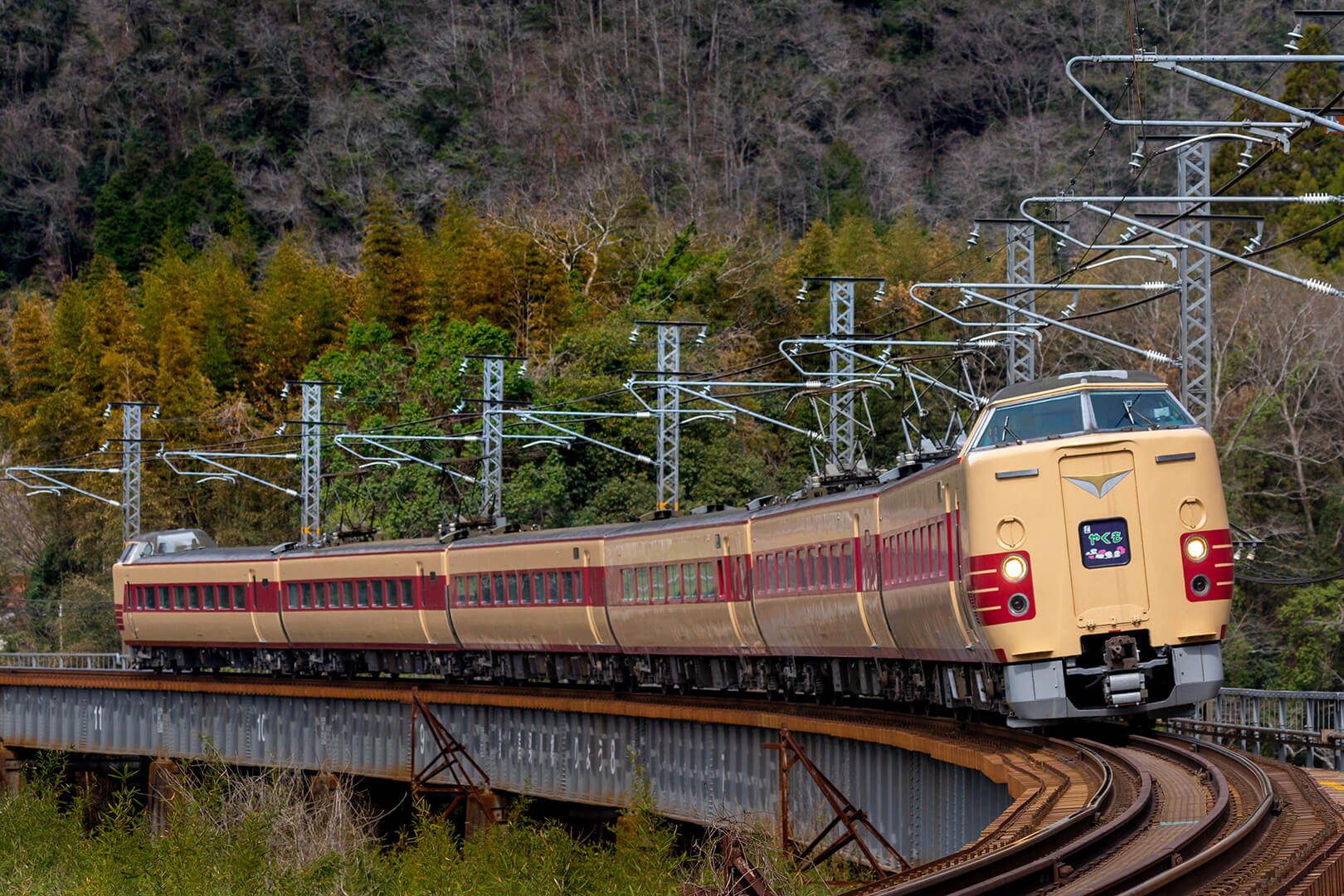 伯備線　やくも　国鉄色　381系